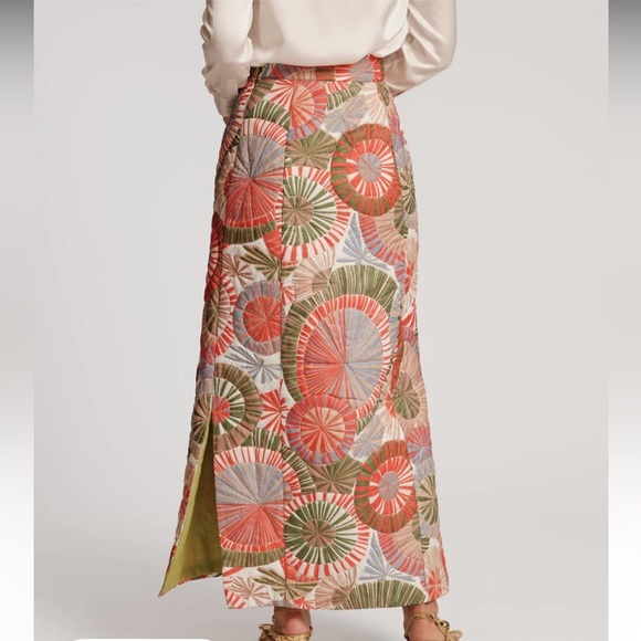 Frances Valentine Hostess Quilted Maxi Skirt Starburst Print-NWOT | 3X - Picture 4 of 15
